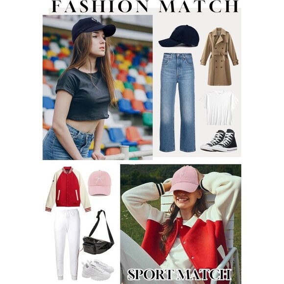 Women's White Heart Adjustable Cute Cotton Ball For Golf Tennis Baseball Cap - Picture 7 of 7